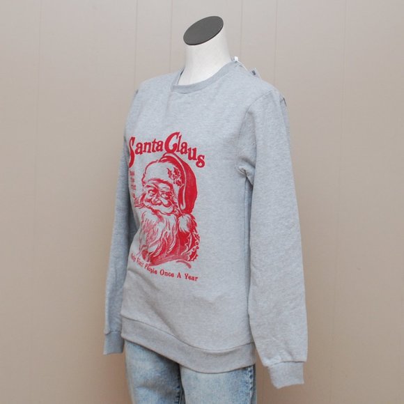 Denim and Flower Women's Grey Christmas Sweater - Picture 2 of 5